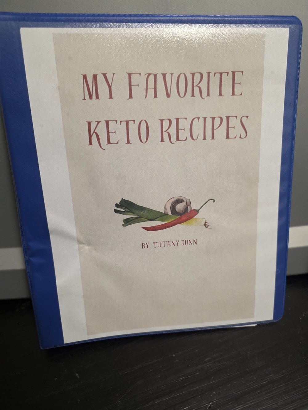 Blue Decorative Recipe Binder - My Favorite Keto Recipes by